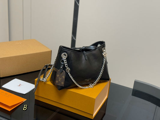 Louis Vuitton LV Carryall Chain Black Tote Bag