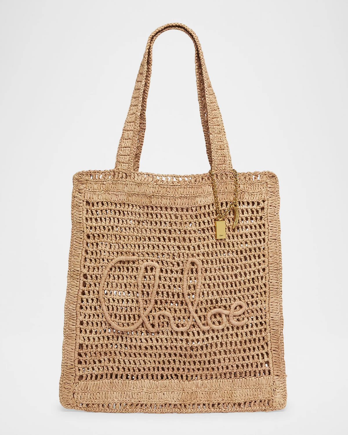Chloé Summer Banana Tote Bag in Raffia