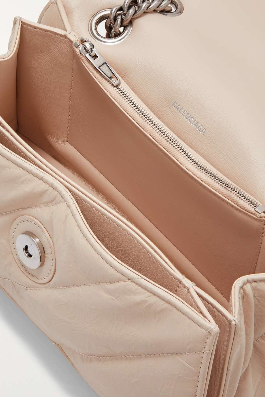 BALENCIAGA Crush small quilted crinkled-leather shoulder bag