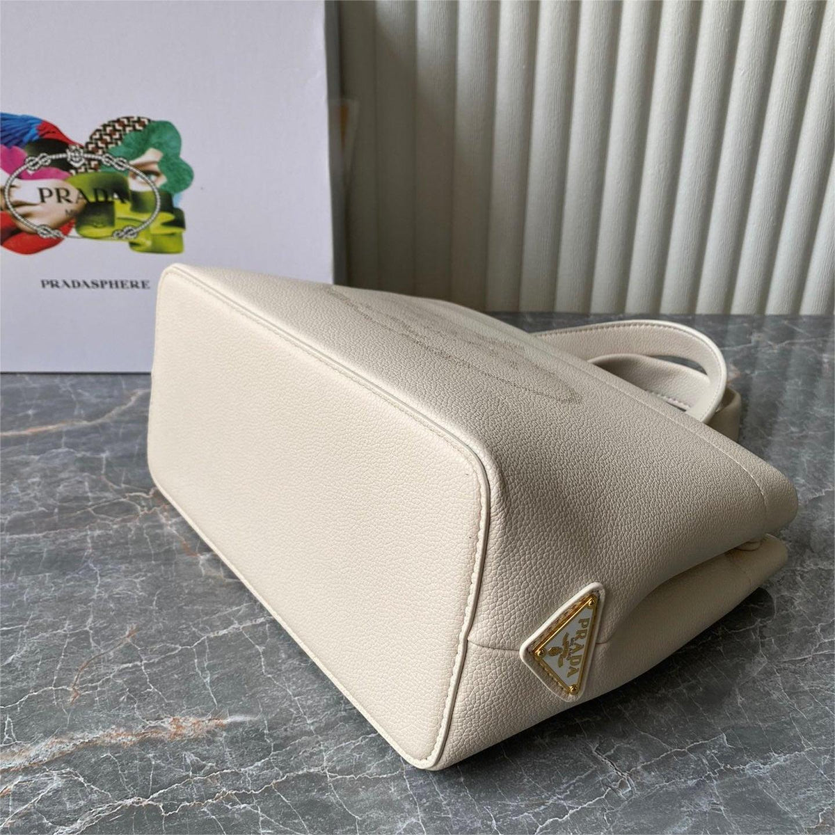 Prada Handbag Small Tote Bag 9.8X7.9X4.7Inch