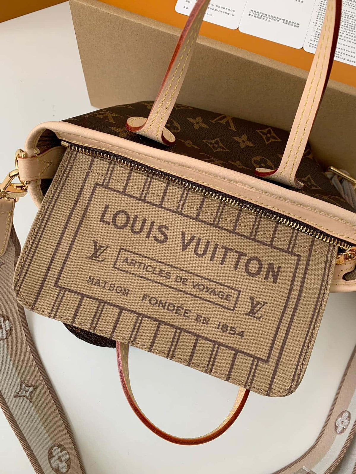 Lo vu neverful bb two-piece set shopping bag