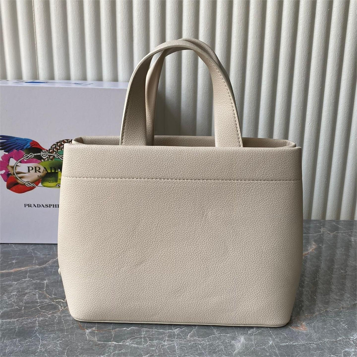 Prada Handbag Small Tote Bag 9.8X7.9X4.7Inch
