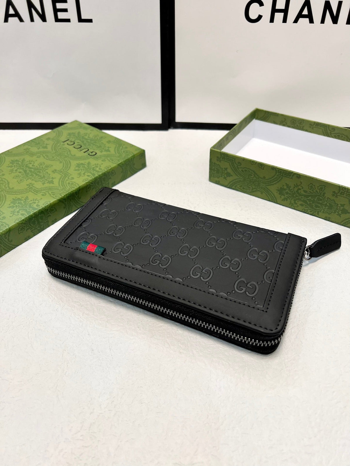 Gucci Trendy Classic Black Wallet - 20x10cm