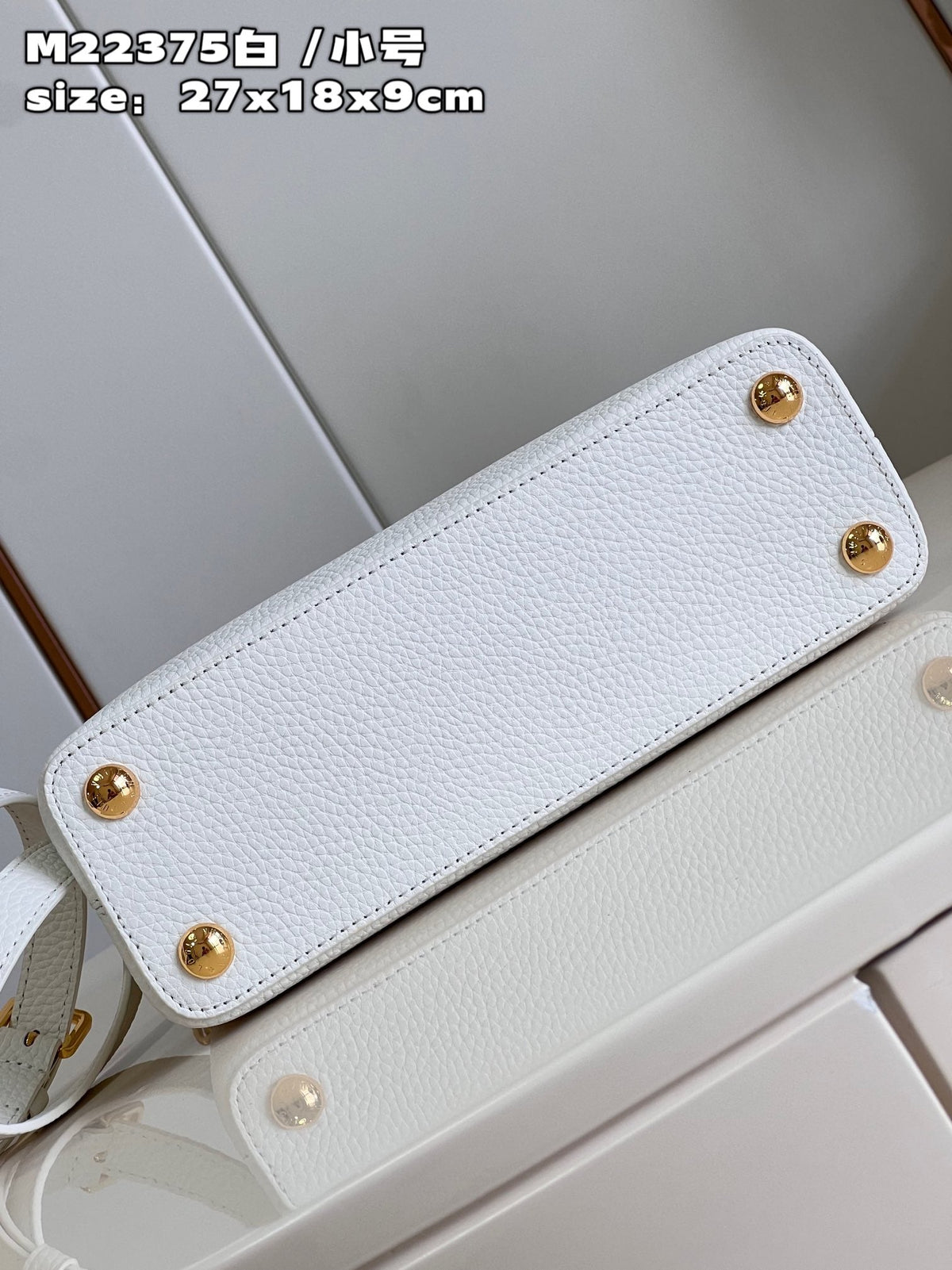Louis Vuitton Capucines MM White Flower Strap - 31.5 x 20 x 11 cm