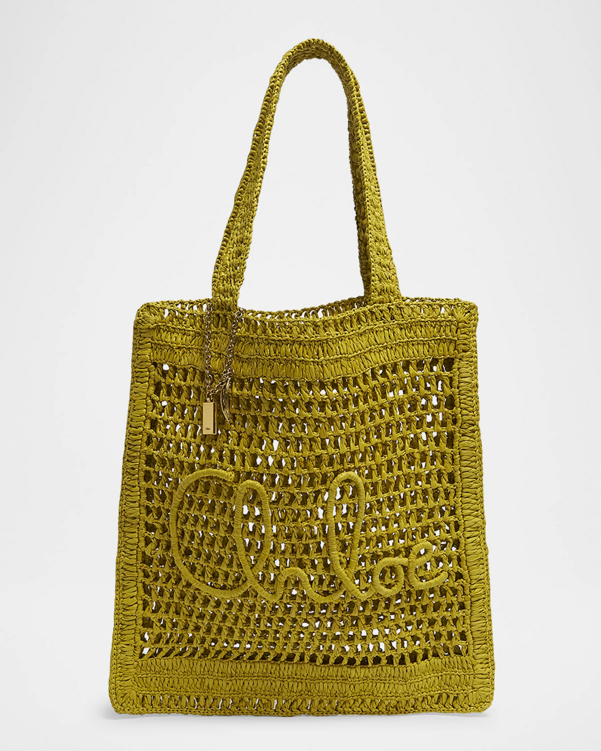 Chloé Summer Banana Tote Bag in Raffia