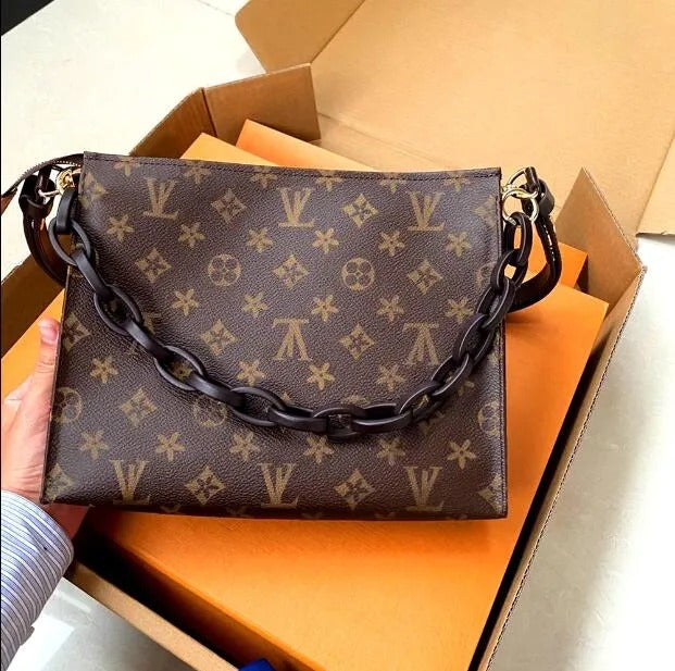 LV Toiletry Pouch 26 in Monogram Reverse Canvas with Wide Shoulder Strap