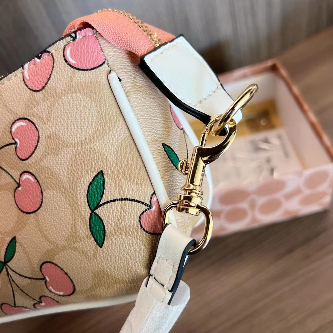 Coa Cherry Mahjong Bag With Cherry Pendant