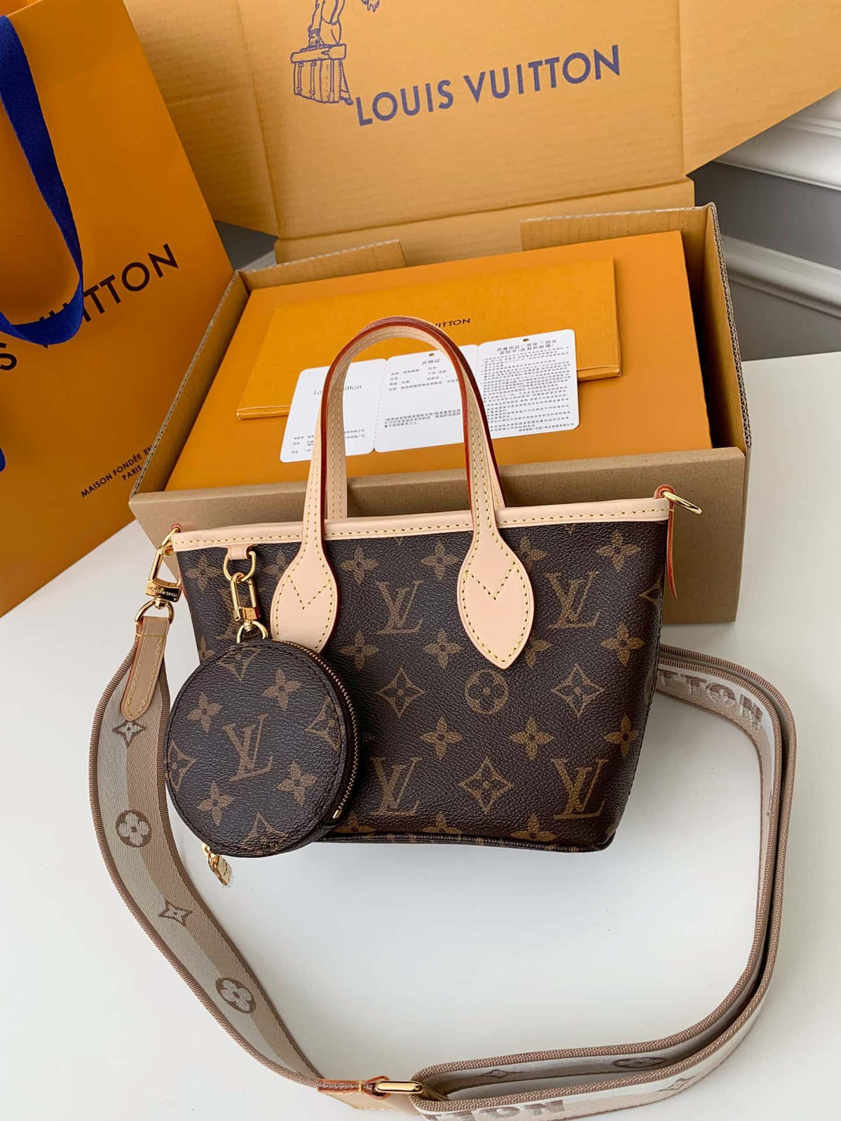 Lo vu neverful bb two-piece set shopping bag