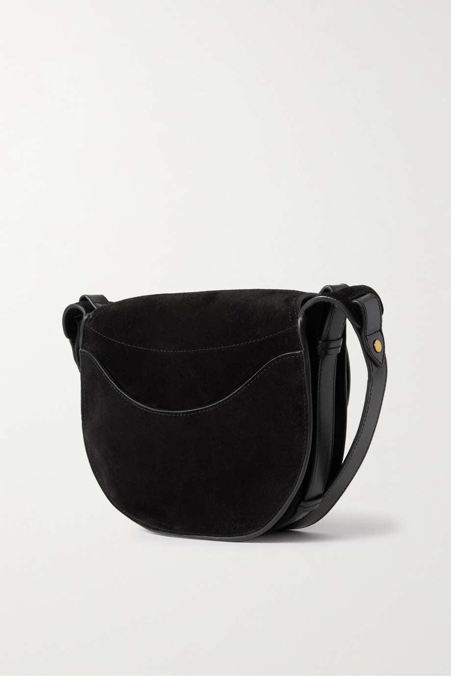 ISABEL MARANT Botsy leather-trimmed suede shoulder bag