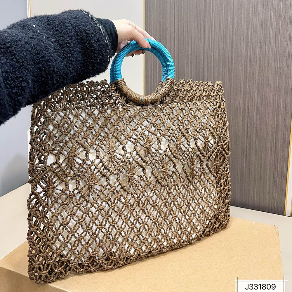 SAINT LAURENT YSL Woven Tote Bag 43x35cm