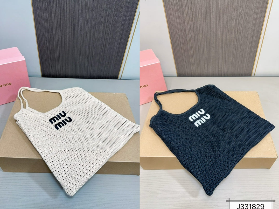 MIUMIU Woven Tote Bag 35x31cm
