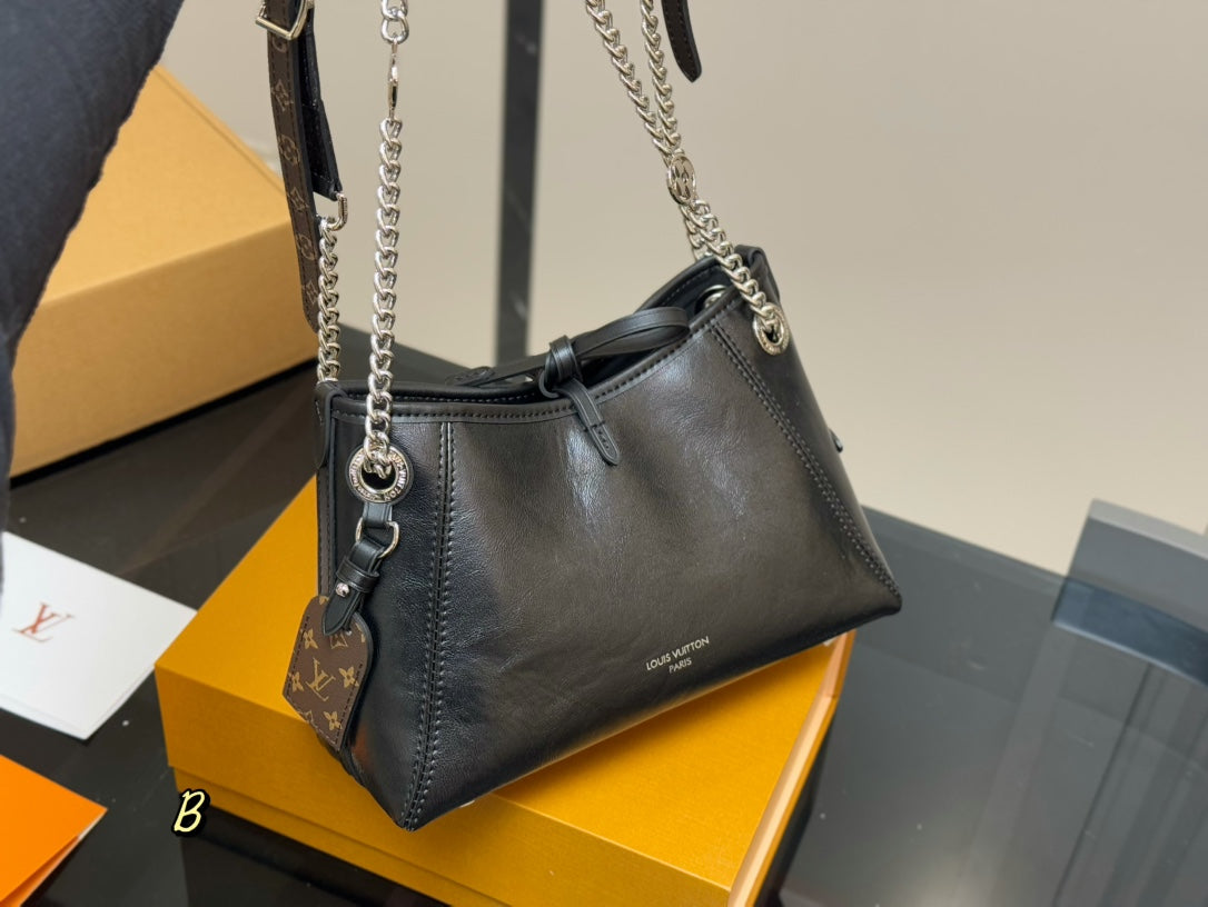 Louis Vuitton LV Carryall Chain Black Tote Bag