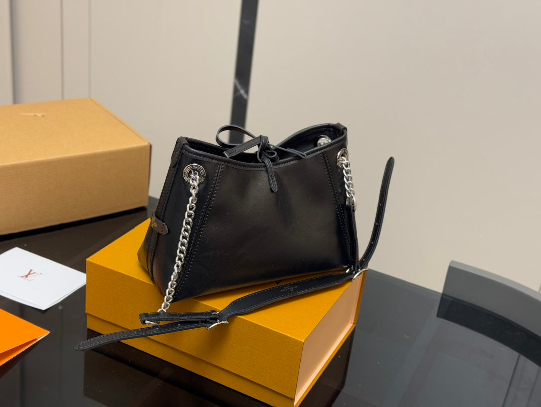 Louis Vuitton LV Carryall Chain Black Tote Bag