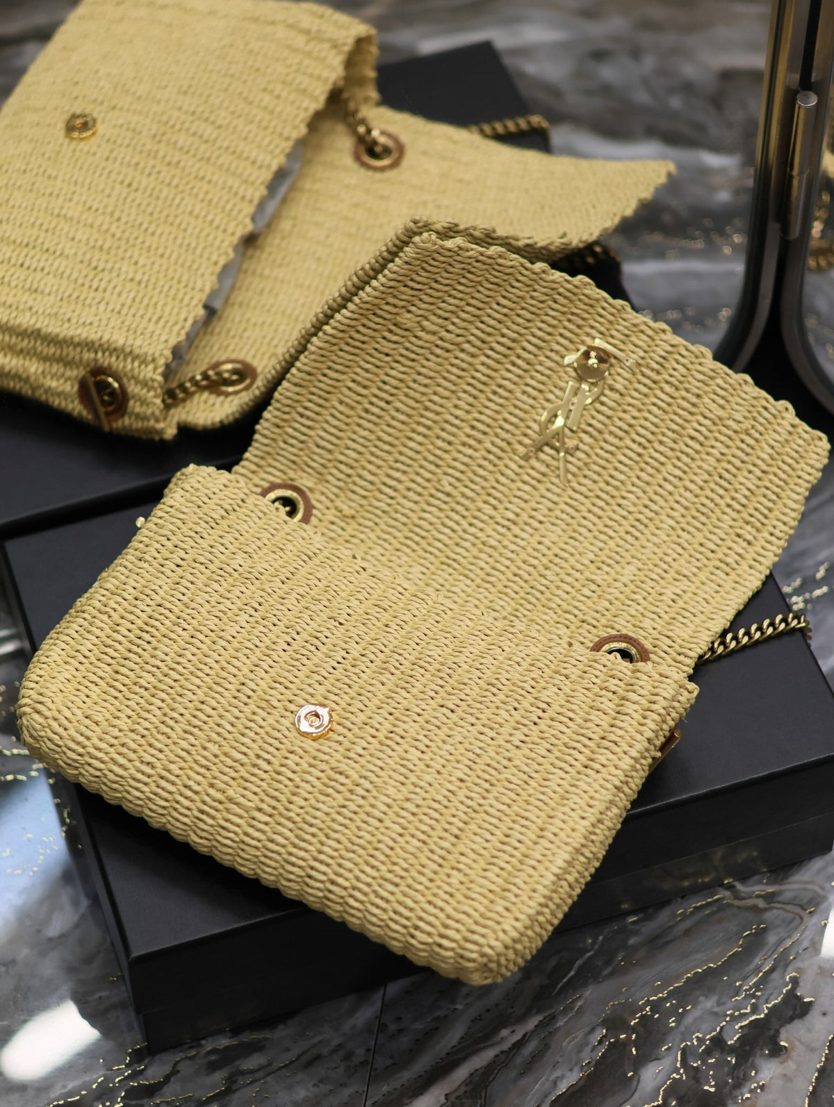 YSL Kate In Raffia - 28.5×20×6cm
