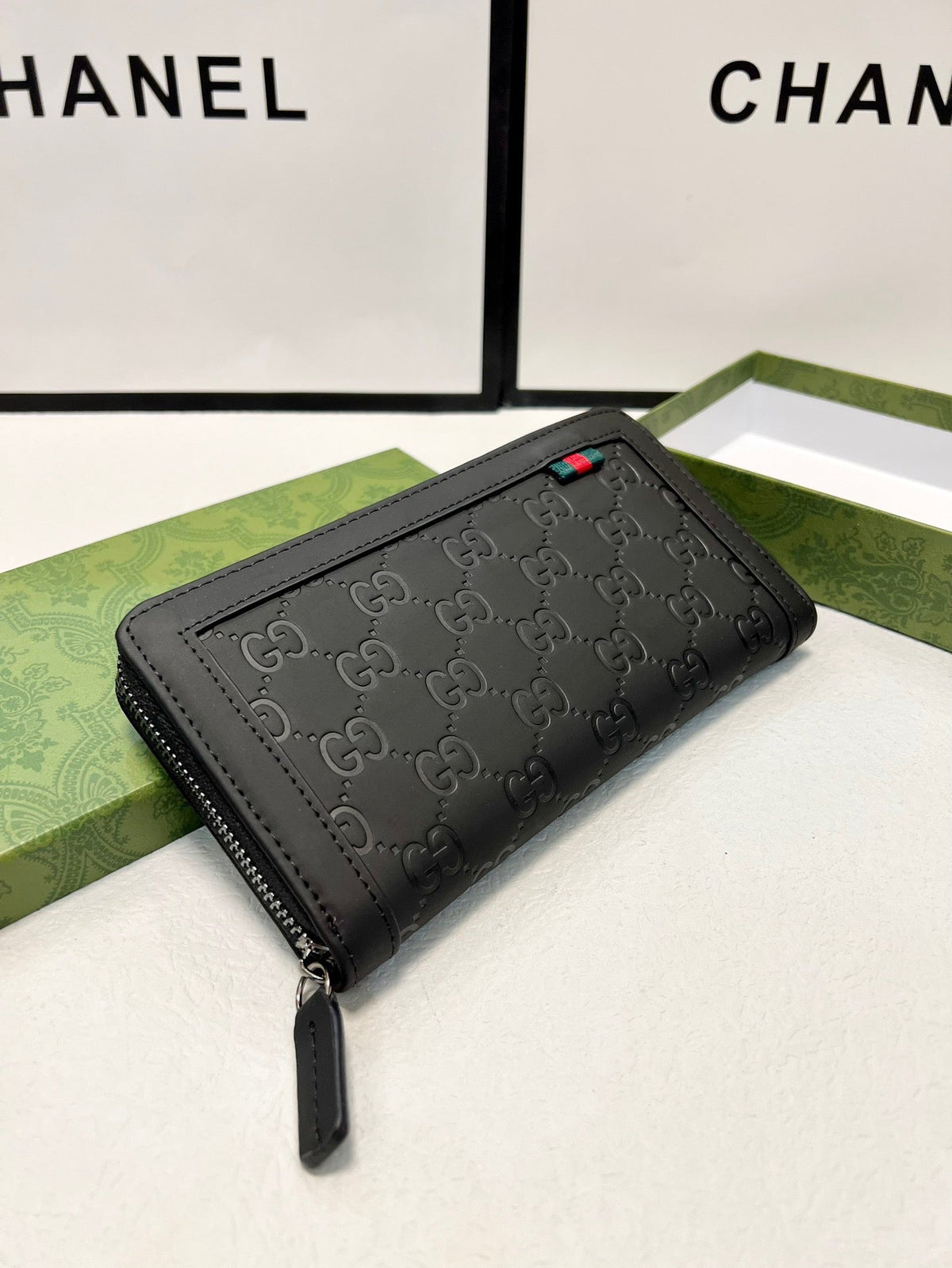 Gucci Trendy Classic Black Wallet - 20x10cm