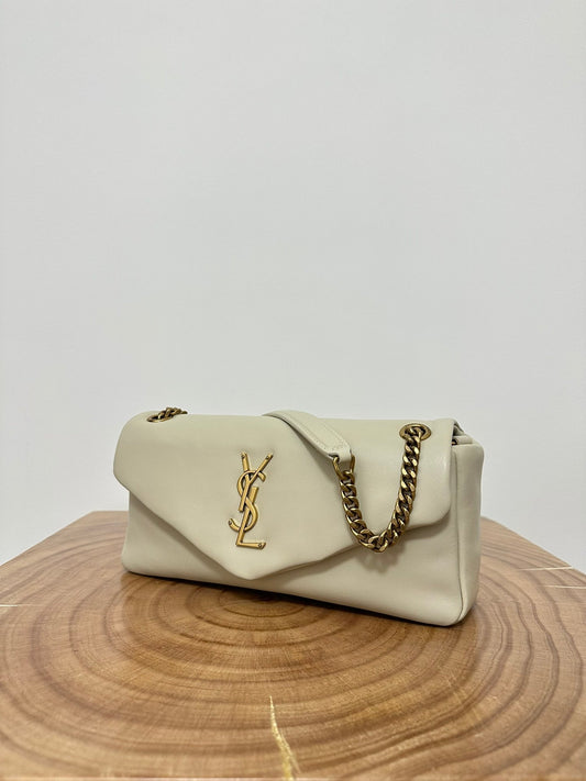 YSL  SAINT LAURENT Calypso chain bag size 26x14x7 cm