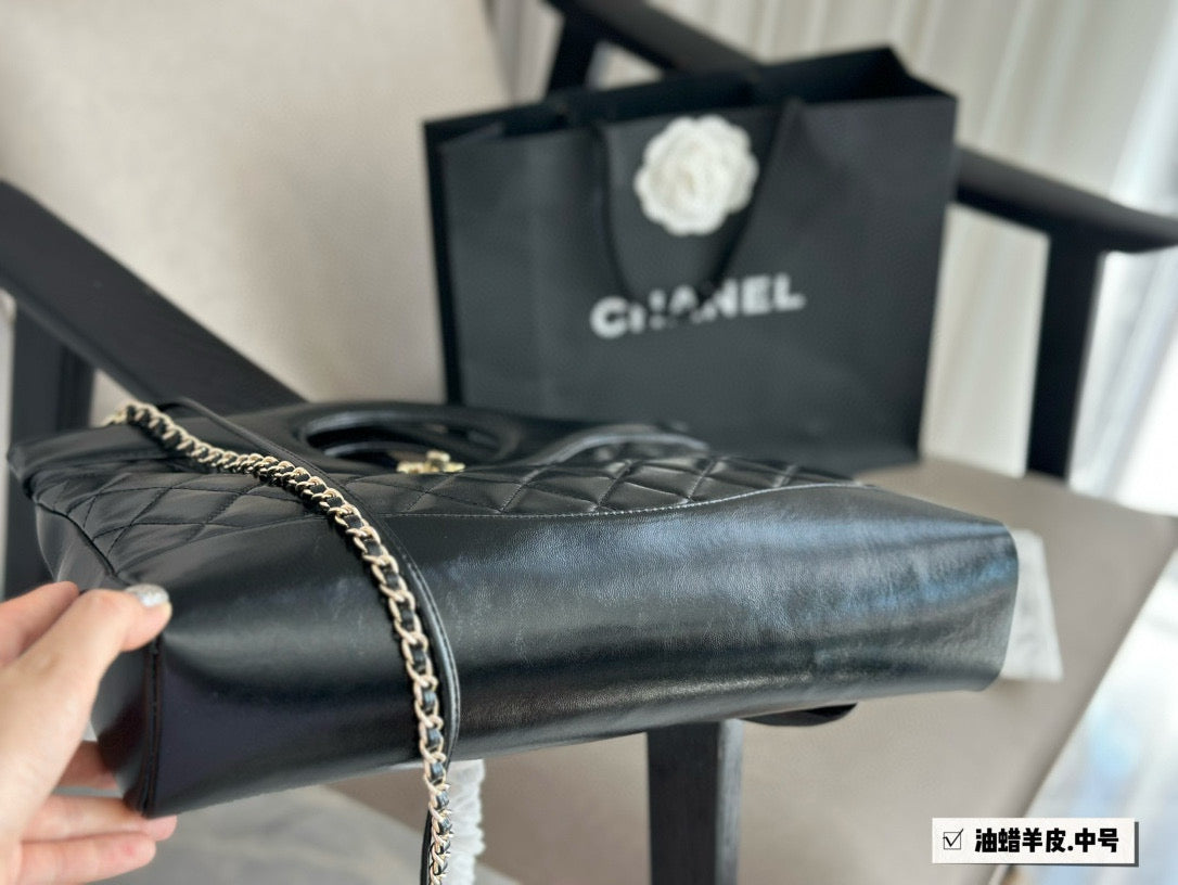 Chanel Classic 31 Black Tote Bag 36x30cm