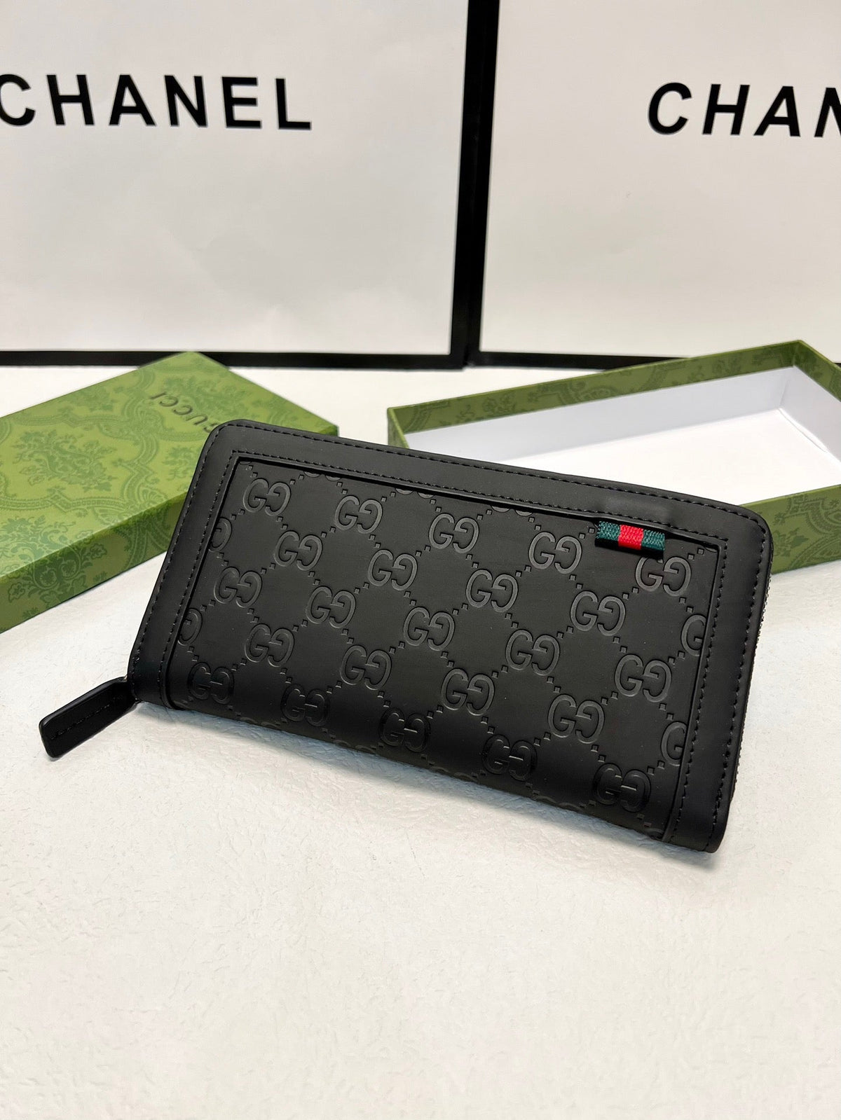 Gucci Trendy Classic Black Wallet - 20x10cm
