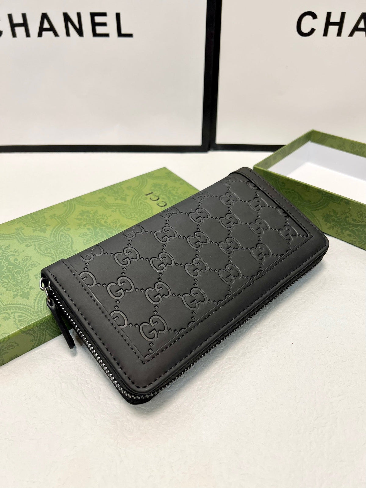 Gucci Trendy Classic Black Wallet - 20x10cm
