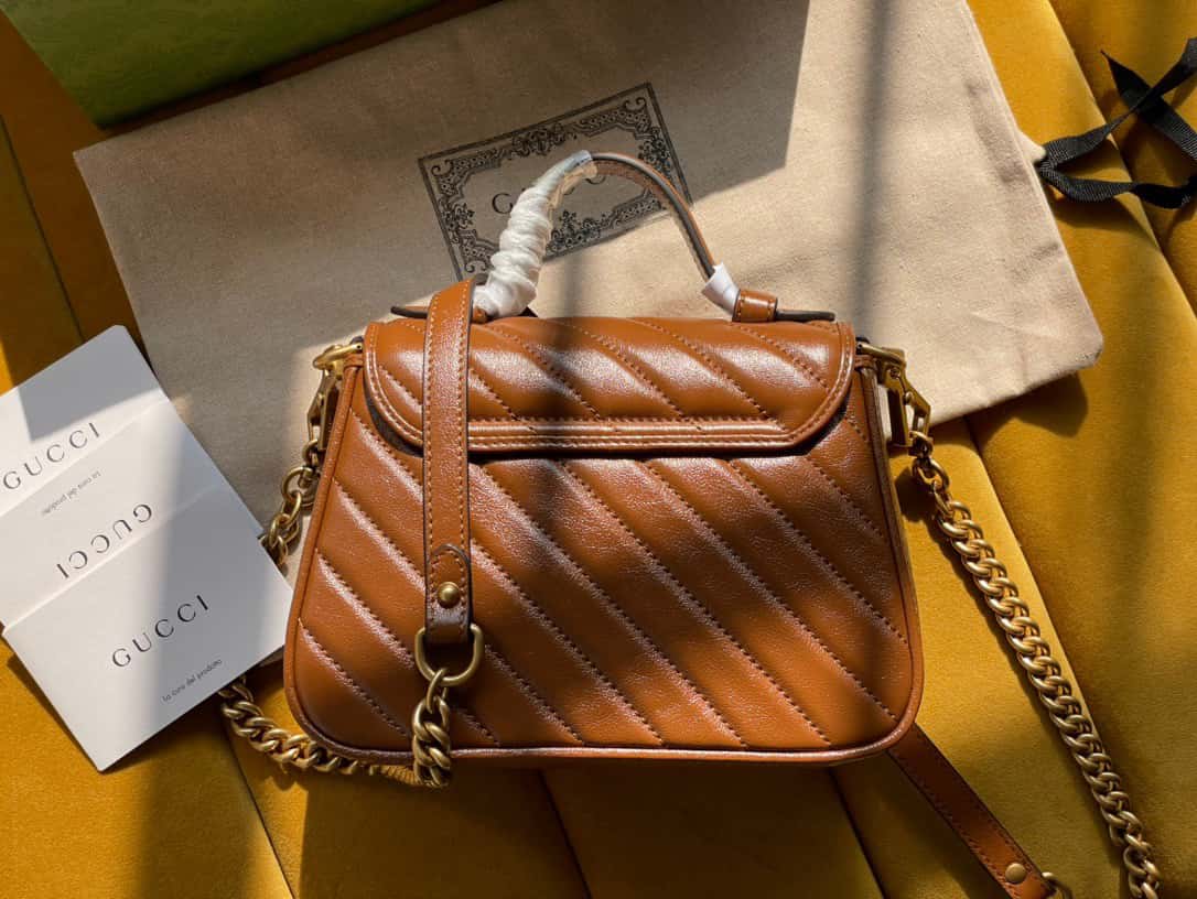 Gucci GG Marmont Mini Top Handle Bag 583571  21x15.5x8cm