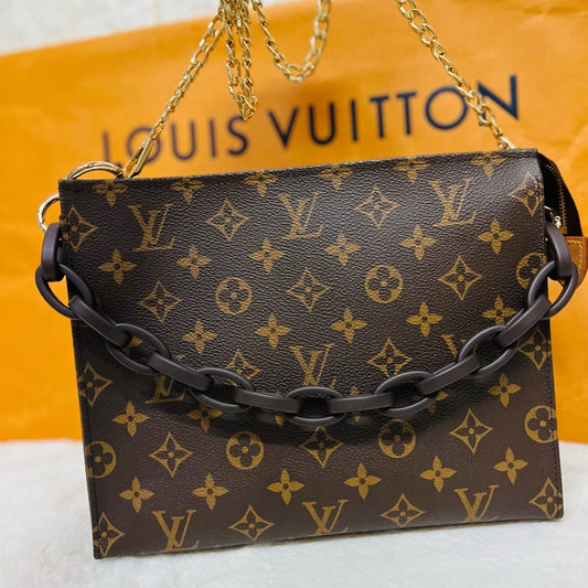 LV Toiletry Pouch 26 in Monogram Reverse Canvas with Wide Shoulder Strap