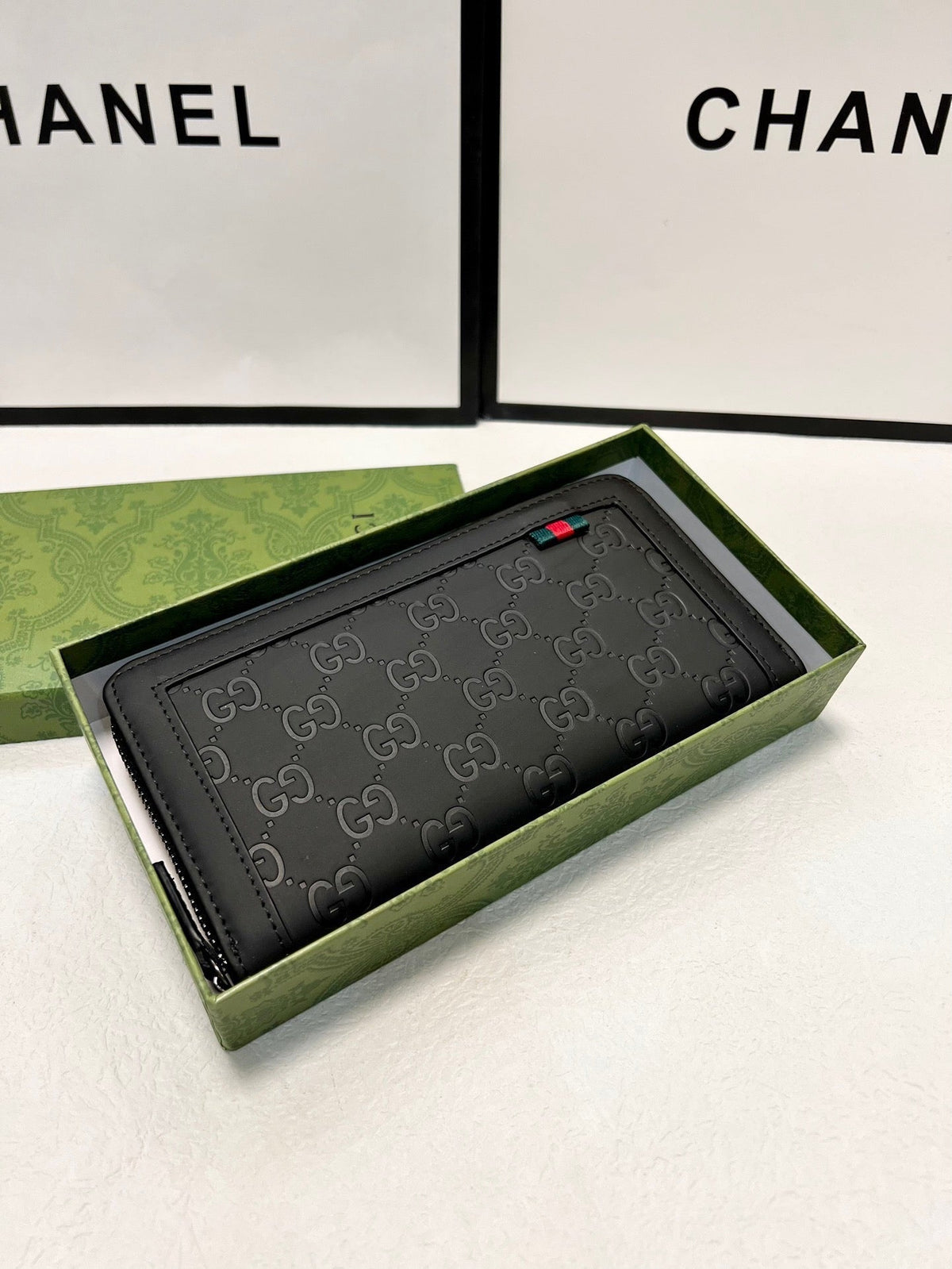 Gucci Trendy Classic Black Wallet - 20x10cm