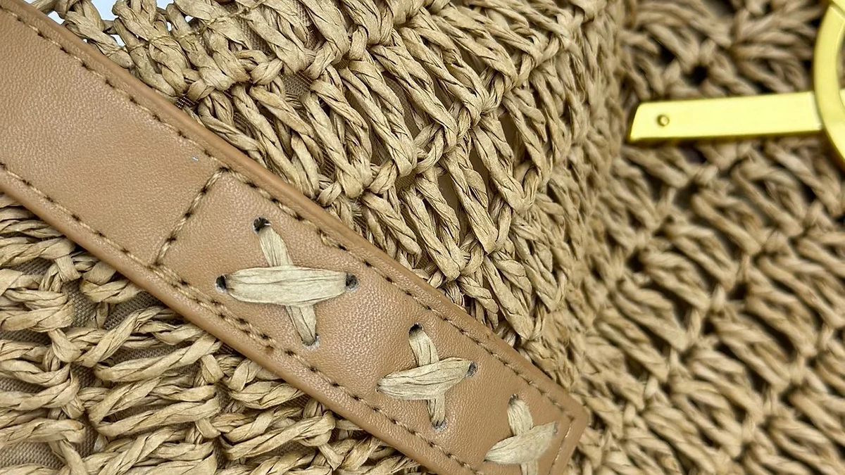 SAINT LAURENT YSL Raffia tote Bag