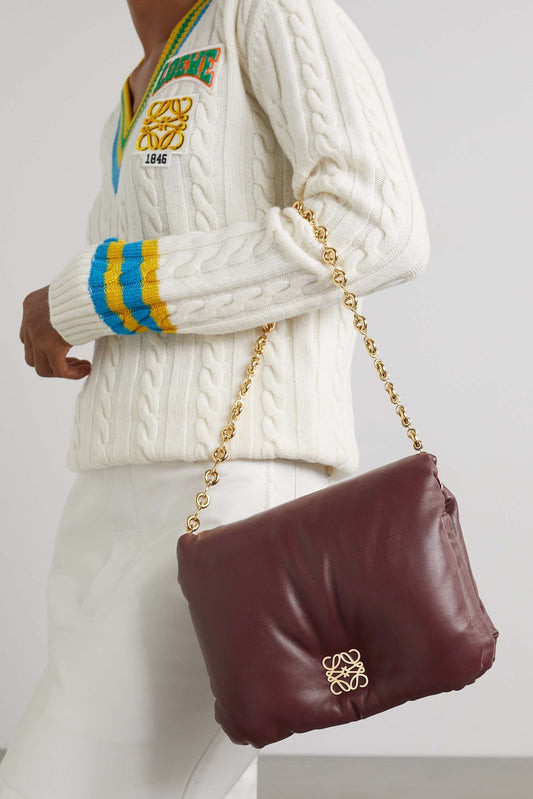 LOEWE Puffer Goya padded leather down shoulder bag