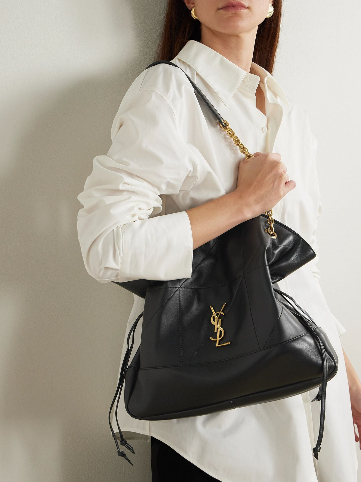 YSL  Jamie 4.3 large pochon leather Tote bag 34x10x33cm