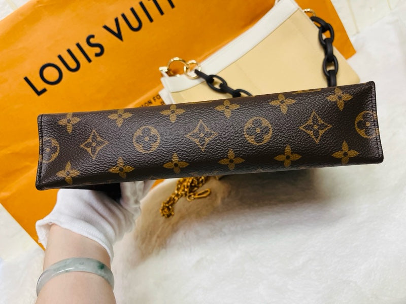LV Toiletry Pouch 26 in Monogram Reverse Canvas with Wide Shoulder Strap