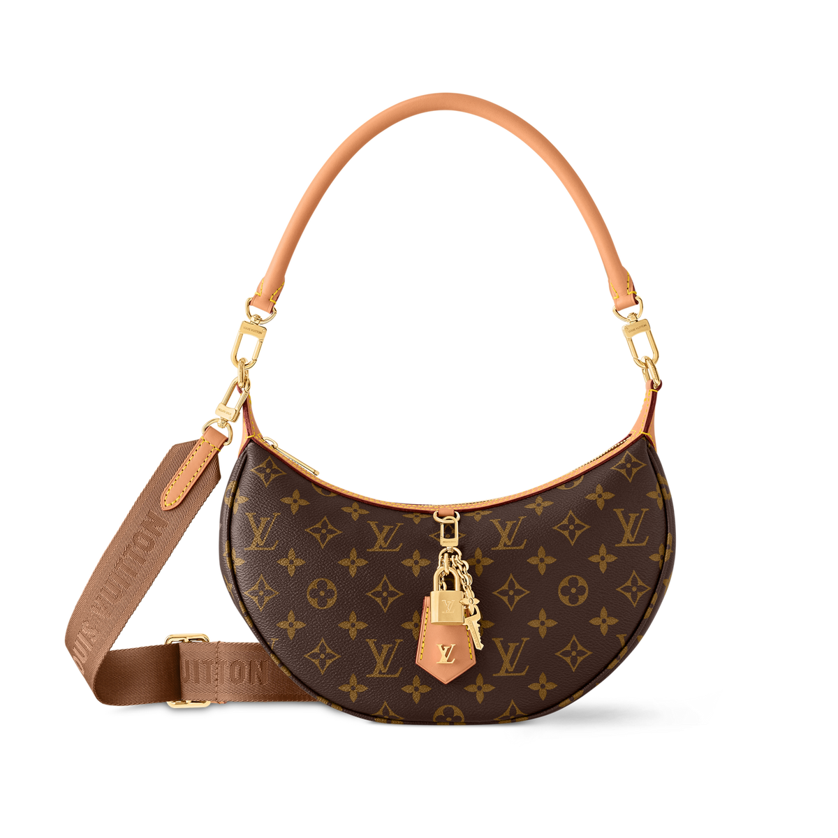 LOUIS VUITTON Looping Brown M12939 Monogram Bag 11 x 5.9 x 2.8 in